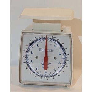 Hanson Mechanical Kitchen Scale White Analog 10lb 4.5kg Capacity Vintage Style